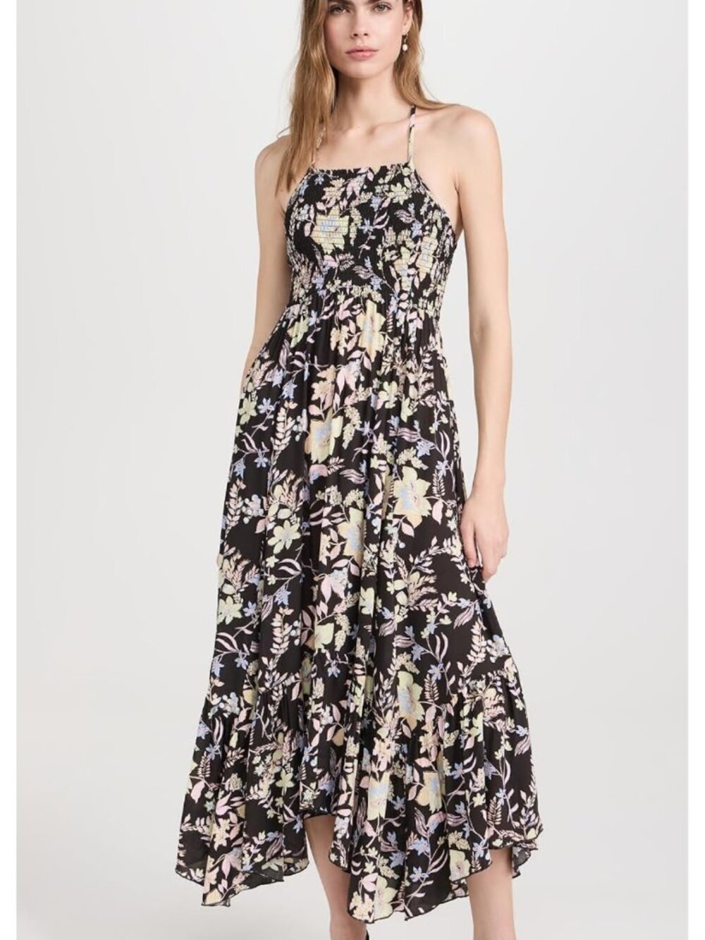 Free People Heat Wave Printed Maxi Dress in Midnight Combo - Size XS